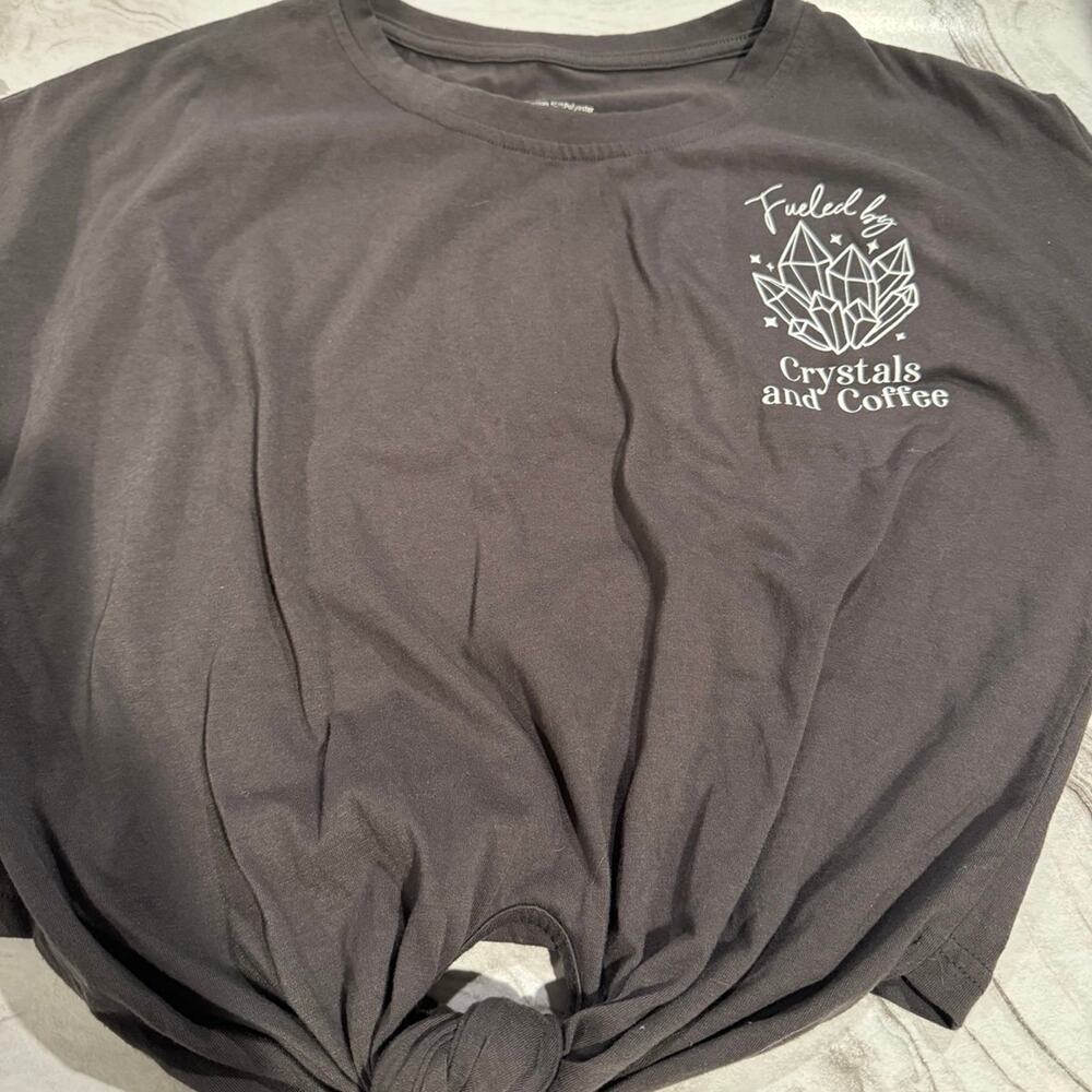 Crystals and coffee tee